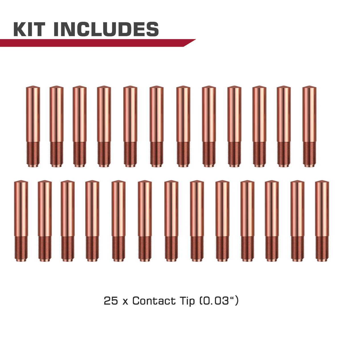 MIG Welding Contact Tips 25 Piece For Miller Millermatic