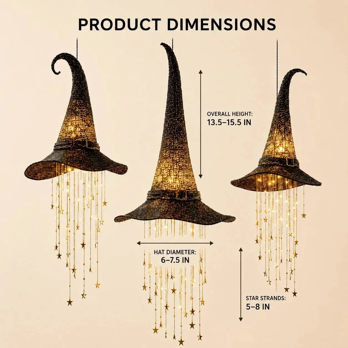 ๐ฎ Lighted Witch Hat Hanging Chime Where Halloween Magic Meets Enchanted Glow