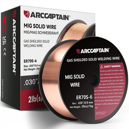 Arccaptain 2 Lbs ER70S-6 MIG Welding Wire Gas Solid Wire