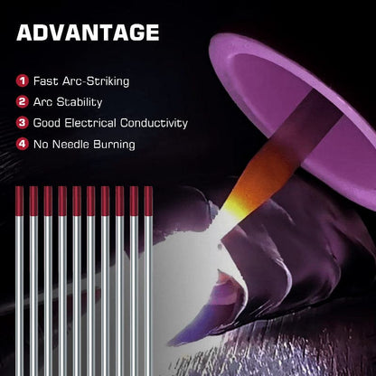 Color-coded Tungsten Electrodes 2% Blue Lanthanated Red Thoriated Tungsten