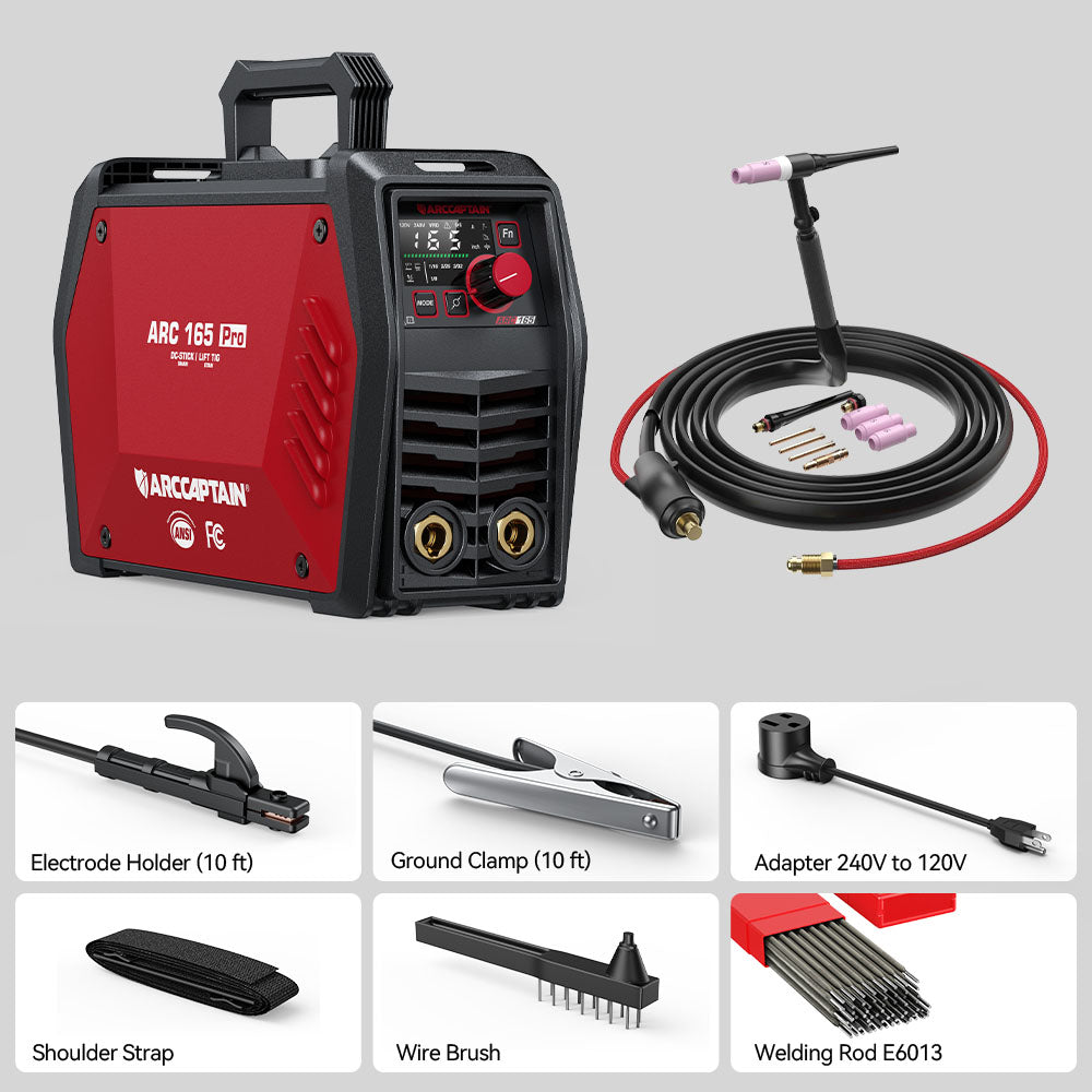 Arccaptain iControl ARC165 PRO Advanced SYN Stick and Lift TIG Welder