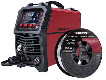 ARCCAPTAIN E71T-GS 10LB Gasless Flux Core Wire, Self-Shielded, All Positions