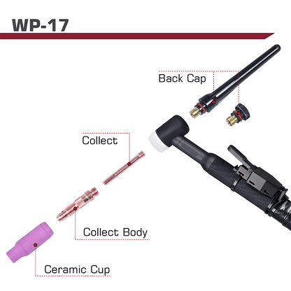 ARCCAPTAIN High Frequency Air Cooled TIG200 DC TIG Torch 13-FT 150 Amps Gun