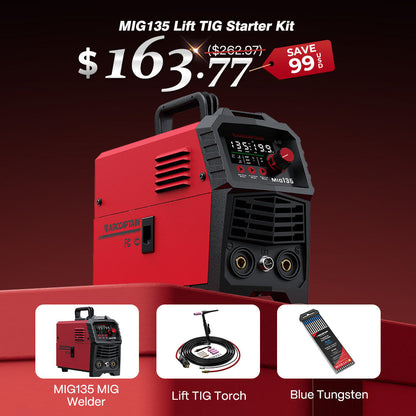 Arccaptain MIG135 Three in One 110V Gasless MIG Welder