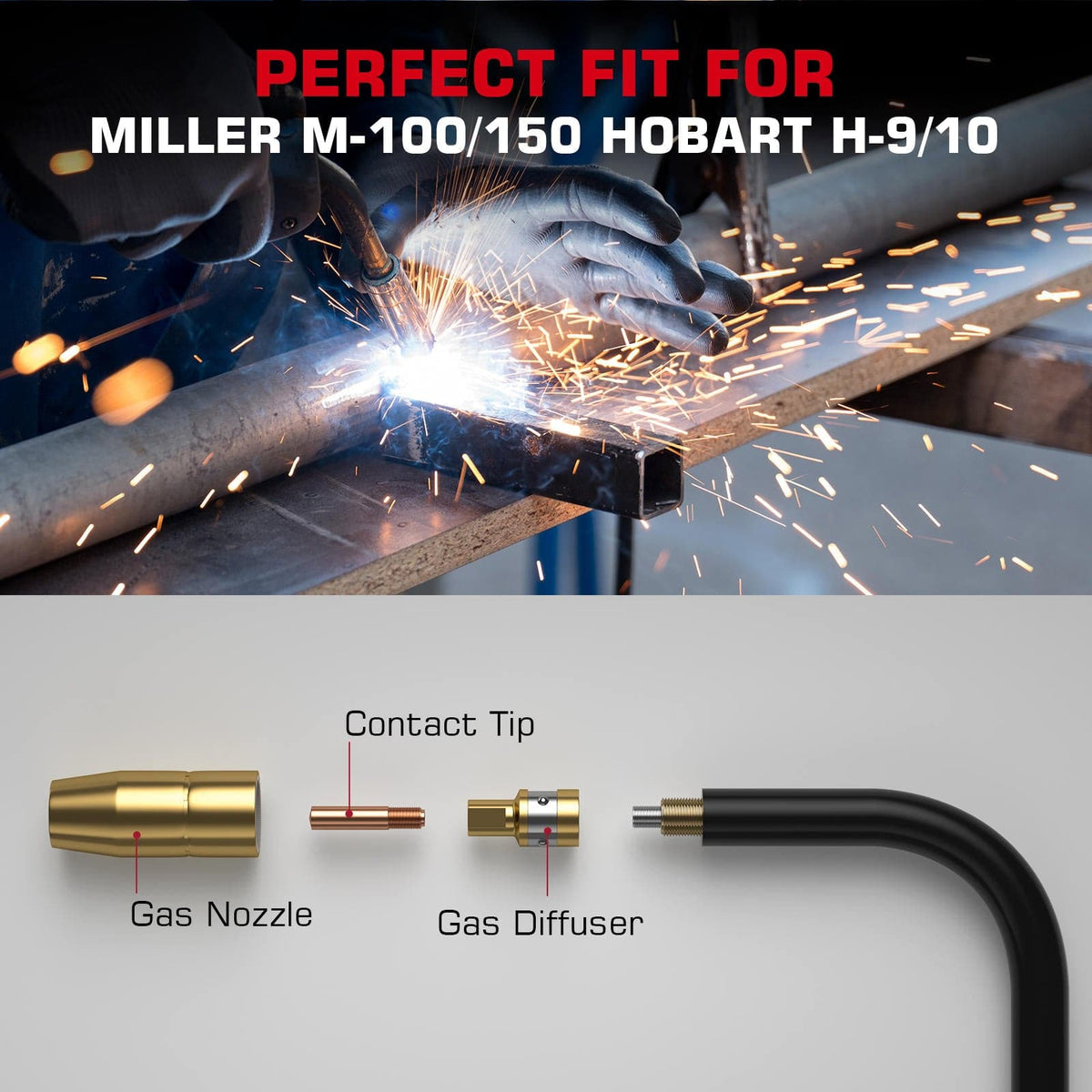 Miller M-100 MIG Gun Parts M15 Replacement MIG Gun Consumables Kit