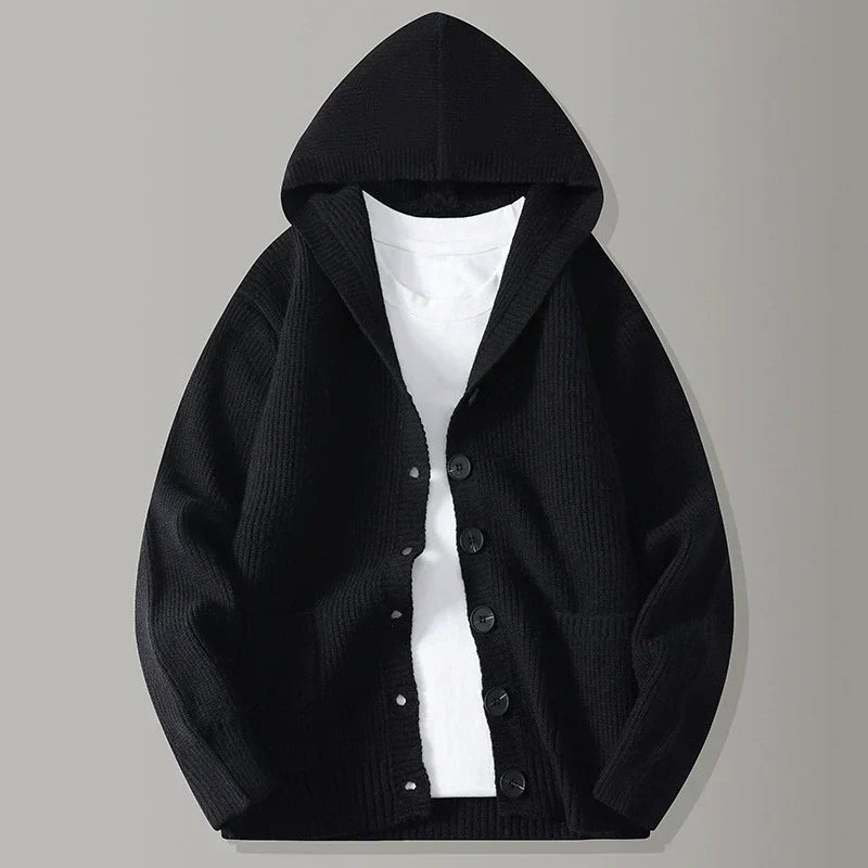 STIRLING HOODED KNIT CARDIGAN