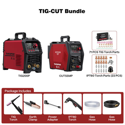 Arccaptain TIG200P DC Pulse 200Amp TIG Welding Machine