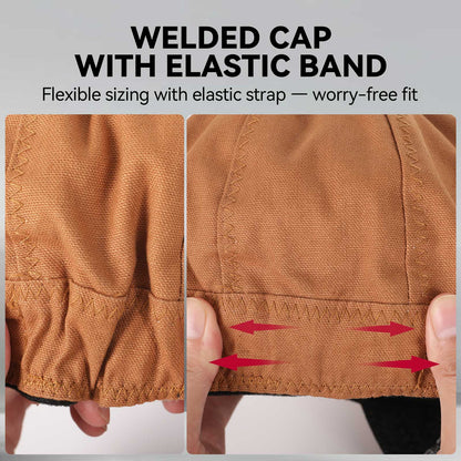 Reversible Pure Cotton Welding Cap with Elastic Retractable Band
