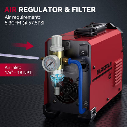 Arccaptain CUT55 LED Pilot Arc Plasma Cutter with Welder Helmet