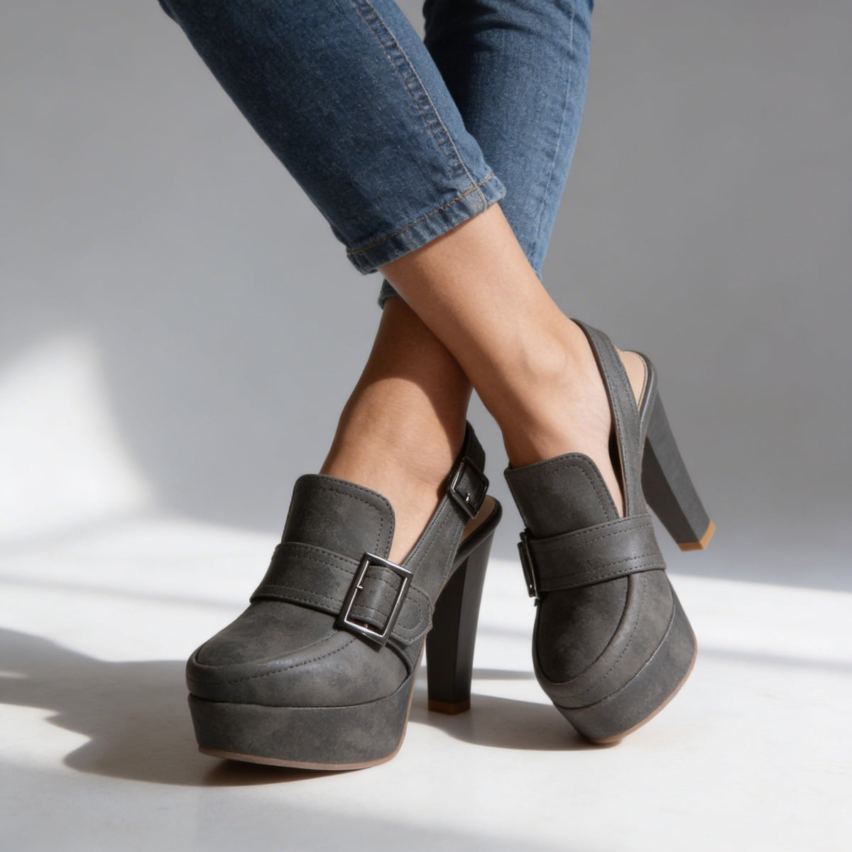 FLORENCE PLATFORM SLINGBACK HEELS