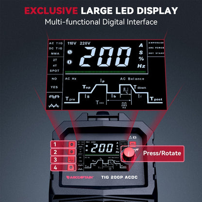 Arccaptain TIG200P AC DC TIG Welder ProSaver Bundle