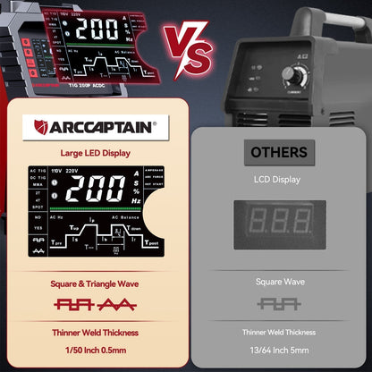 Arccaptain TIG200P AC DC TIG Welder ProSaver Bundle